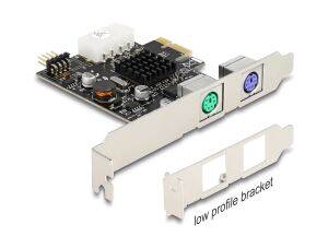 DELOCK PCI Express x1 Karte 2x PS/2 Low Profile Formfaktor