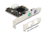 DELOCK PCI Express x1 Karte 2x PS/2 Low Profile Formfaktor