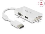 DELOCK Displayport Adapter DP -> D-Sub15/HDMI/DVI St/Bu weiß