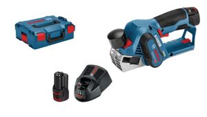 Bosch Professional GHO 12V-20 Akku-Hobel inkl. L-Boxx + 2 Akkus 3.0Ah