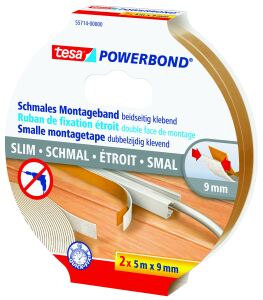 tesa Powerbond Schmal 2 x 5m x 9mm