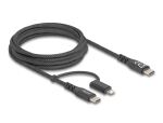 DELOCK USB2 in 1Kabel USB Type-C zu Type-CLightning 2m MFi
