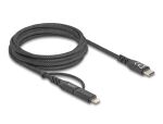 DELOCK USB2 in 1Kabel USB Type-C zu Type-CLightning 2m MFi