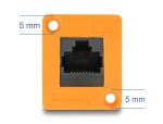 DELOCK D-Typ Modul RJ45 Buchse zu Buchse 90°gewinkelt...