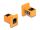 DELOCK D-Typ Modul RJ45 Buchse zu Buchse 90°gewinkelt orange