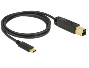DeLOCK 83675 USB Kabel USB 3.2 Gen 2 (3.1 Gen 2) 1 m USB C USB B 10 Gbit/s Schwarz