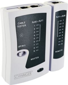 Schwaiger NWM1 531 Netzwerkkabel-Tester Schwarz, Weiß