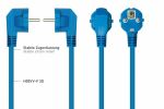 Kabelmeister SK0130-B005 Stromkabel Blau 0,5 m Netzstecker Typ E+F C13-Koppler