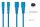 Kabelmeister SK0130-B005 Stromkabel Blau 0,5 m Netzstecker Typ E+F C13-Koppler