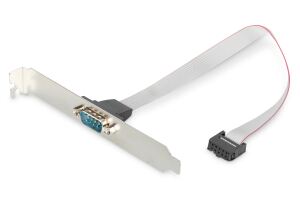 Digitus Slotblech Adapterkabel, D-Sub9/St - IDC 2x 5pin/Bu