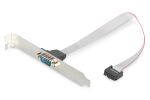 Digitus Slotblech Adapterkabel, D-Sub9/St - IDC 2x 5pin/Bu