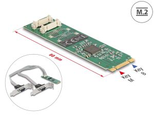 DELOCK M.2 Karte mit Standard und Low Profile Slotblenden
