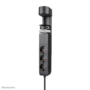 Neomounts DS22-840BL6 Tischsteckdose mit Klemme und USB-C- und USB-A-Anschlüssen - Schnellladung