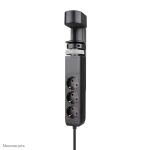 Neomounts DS22-840BL6 Tischsteckdose mit Klemme und USB-C- und USB-A-Anschlüssen - Schnellladung