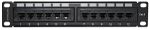 Intellinet 10" 12-Port Cat6 Patchpanel, UTP, 10", 1 HE, schwarz