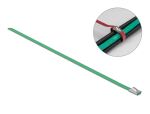 DELOCK Edelstahlkabelbinder L 300 x B 4,6 mm grün 10...