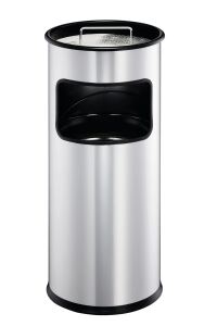 Durable 333023 Mülleimer 17 l Rund Metall Silber