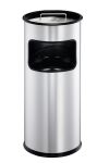 Durable 333023 Mülleimer 17 l Rund Metall Silber