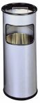 Durable 333023 Mülleimer 17 l Rund Metall Silber