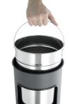 Durable 333023 Mülleimer 17 l Rund Metall Silber