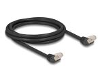 DELOCK RJ45 Netzwerkkabel Cat.6A S/FTP Slim 45 2m schwarz
