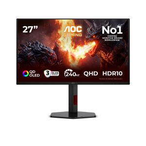 AOC G4 Q27G4ZDR Computerbildschirm 67,3 cm (26.5") 2560 x 1440 Pixel Quad HD QD-OLED Schwarz, Rot
