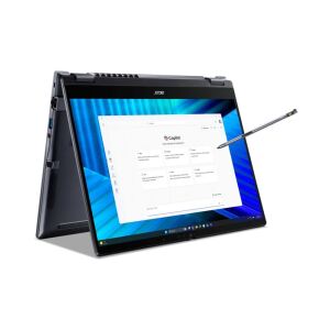 Acer TravelMate TMP414RN-55-TCO-58UA Intel Core Ultra 5 225U Hybrid (2-in-1) 35,6 cm (14") Touchscreen WQXGA+ 16 GB DDR5-SDRAM 512 GB SSD Wi-Fi 7 (802.11be) Windows 11 Pro Blau