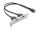 DELOCK USB Typ-E Key b ST < 2x USB-A 5Gbps BU mit Slotblech