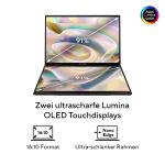 ASUS Zenbook Duo UX8406CA-QL331W Intel Core Ultra 9 285H Hybrid (2-in-1) 35,6 cm (14") Touchscreen WUXGA 32 GB LPDDR5x-SDRAM 1 TB SSD Wi-Fi 7 (802.11be) Windows 11 Home Deutsch Grau
