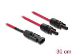 DELOCK DL4 Solar Splitter Kabel 2xST > 1xBU 30cm rot