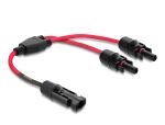 DELOCK DL4 Solar Splitter Kabel 2xST > 1xBU 30cm rot