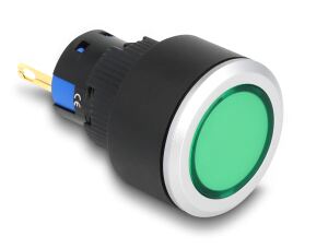 DELOCK 16mm Kunststoff Signallampe grün / Lötversion