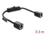 DeLOCK RJ45 Kabel Buchse zu Buchse mit Schalter Cat.6...