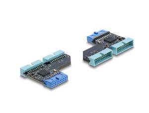 DELOCK USB 5 Gbps Hub 20 Pin Pfostenbuchse zu 2 x USB 5 Gbps