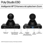 HP Poly Studio E60 Smart-Kamera 4K MPTZ mit 12-fachem optischem Zoom