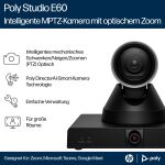 HP Poly Studio E60 Smart-Kamera 4K MPTZ mit 12-fachem optischem Zoom
