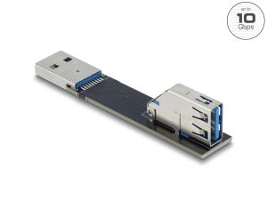 DELOCK USB 10Gbps Adapter USB-A BU < ST gedreht 90° oben