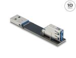DELOCK USB 10Gbps Adapter USB-A BU < ST gedreht 90° oben