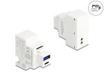 DELOCK Keystone Modul mit USB-C/A Ladebuchse PD 20W...