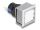 DELOCK 16mm Kunststoff Signallampe weiß / Lötversion 4-eckig
