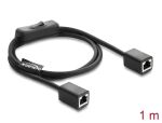 DeLOCK RJ45 Kabel Buchse zu Buchse mit Schalter Cat.6...