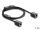 DeLOCK RJ45 Kabel Buchse zu Buchse mit Schalter Cat.6 F/UTP 1 m - Netzwerkschaltung schwarz