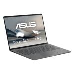 ASUS Zenbook A14 UX3407QA-QD496W Copilot+ PC Snapdragon X1-26-100 Laptop 35,6 cm (14") WUXGA 32 GB LPDDR5x-SDRAM 1 TB SSD Wi-Fi 6E (802.11ax) Windows 11 Home Deutsch Grau