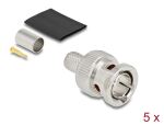 DELOCK BNC Stecker zum Crimpen RG6 mit Schrumpfschlauch