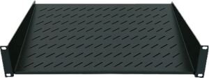 Intellinet 19" Fachboden zur Frontmontage, 1 HE, Montage an den beiden vorderen Profilschienen, 150 mm Tiefe, schwarz