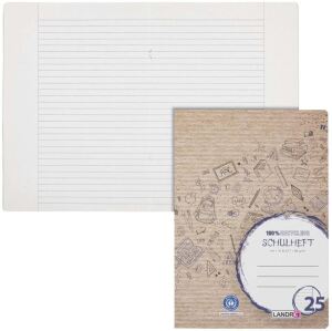 LANDRE Schulheft Recycling A4 16 Blatt Lineatur 25 10Stk