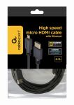 Gembird 4.5m HDMI-M/micro HDMI-M HDMI-Kabel 4,5 m HDMI Typ A (Standard) HDMI Typ D (Mikrofon) Schwarz