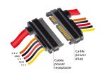 DeLOCK 84920 SATA-Kabel 0,5 m SATA 22-pin Schwarz, Orange, Rot, Gelb