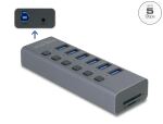 DELOCK Externer USB 5Gbps 6 Port Hub mit Schalter &...