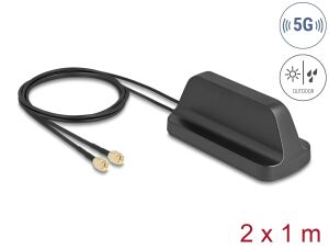 DELOCK 5G LTE GNSS WiFi 6 MIMO Antenne 2 x SMA Stecker 2,1 -